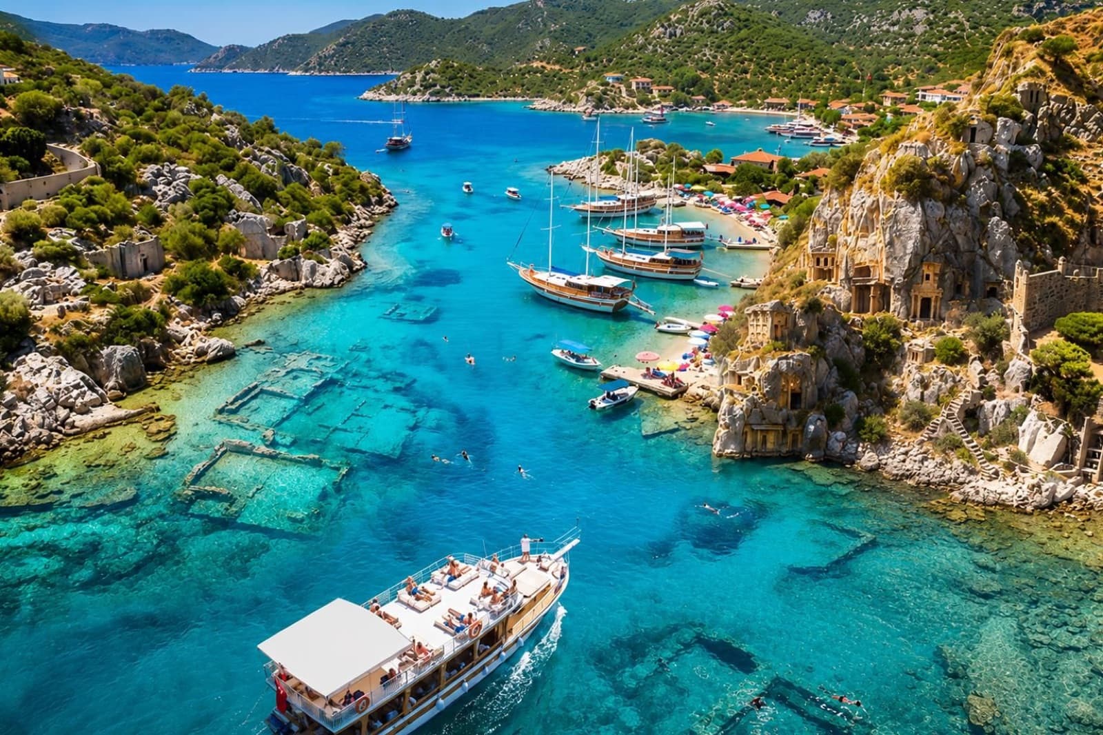 Kaş Kekova Boat Tour: Sunken City & Swim Stops